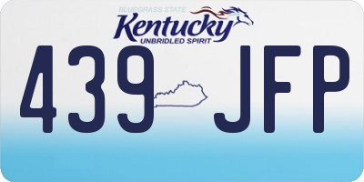 KY license plate 439JFP