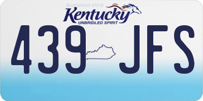 KY license plate 439JFS