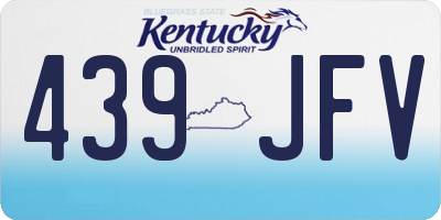 KY license plate 439JFV