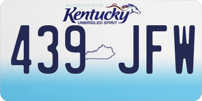 KY license plate 439JFW