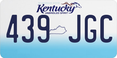 KY license plate 439JGC