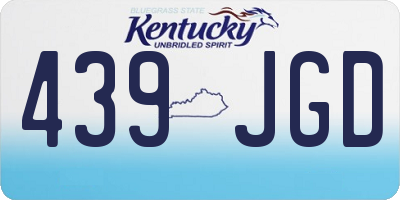 KY license plate 439JGD