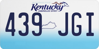 KY license plate 439JGI