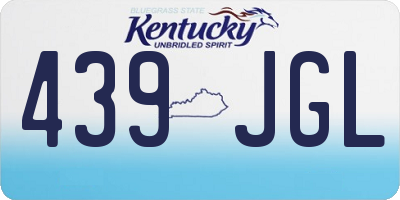 KY license plate 439JGL