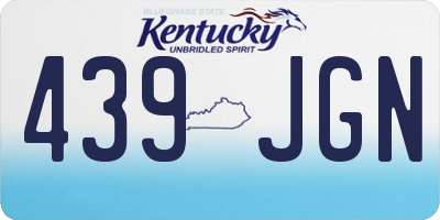 KY license plate 439JGN