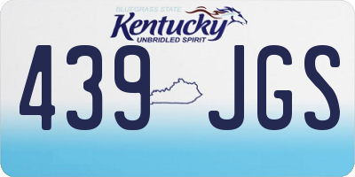 KY license plate 439JGS
