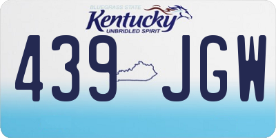 KY license plate 439JGW