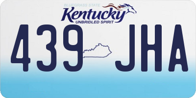KY license plate 439JHA
