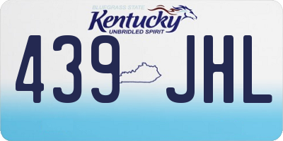 KY license plate 439JHL