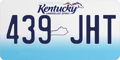 KY license plate 439JHT