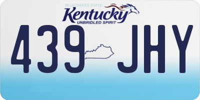 KY license plate 439JHY