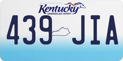 KY license plate 439JIA