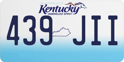 KY license plate 439JII