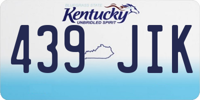 KY license plate 439JIK