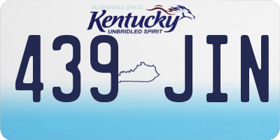 KY license plate 439JIN