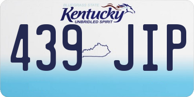KY license plate 439JIP