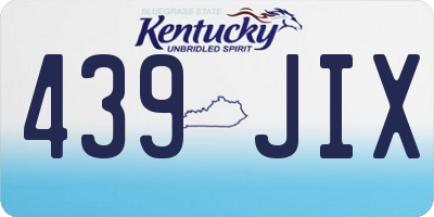 KY license plate 439JIX