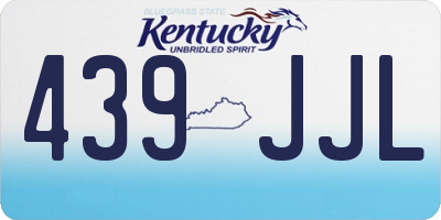 KY license plate 439JJL
