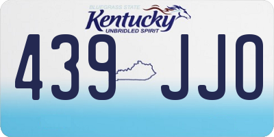 KY license plate 439JJO