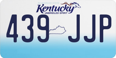 KY license plate 439JJP
