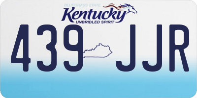 KY license plate 439JJR