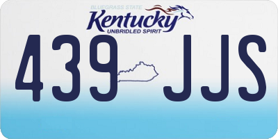 KY license plate 439JJS