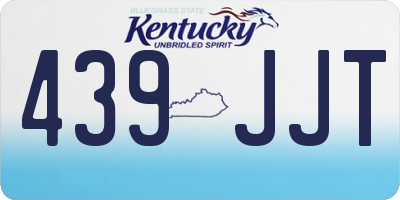 KY license plate 439JJT