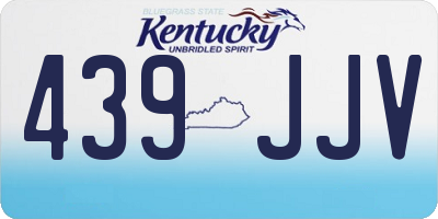 KY license plate 439JJV