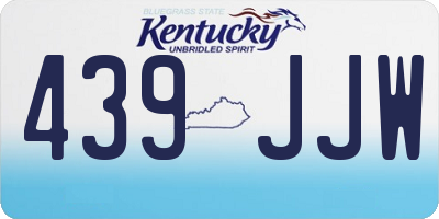 KY license plate 439JJW