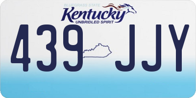 KY license plate 439JJY