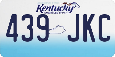 KY license plate 439JKC