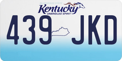 KY license plate 439JKD
