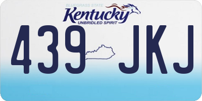 KY license plate 439JKJ