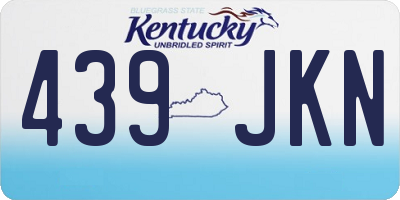 KY license plate 439JKN