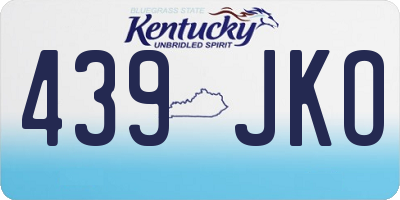 KY license plate 439JKO