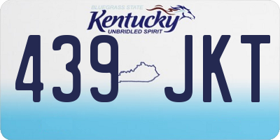 KY license plate 439JKT