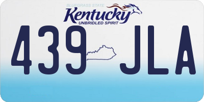 KY license plate 439JLA