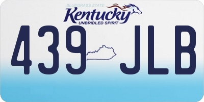 KY license plate 439JLB
