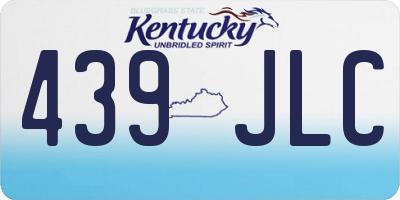 KY license plate 439JLC