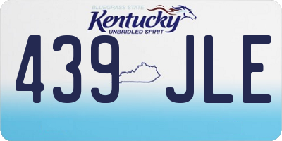 KY license plate 439JLE