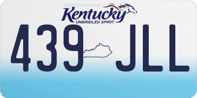 KY license plate 439JLL