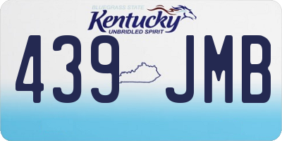 KY license plate 439JMB