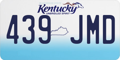 KY license plate 439JMD