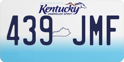 KY license plate 439JMF