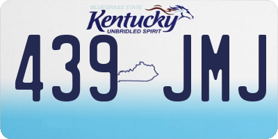 KY license plate 439JMJ