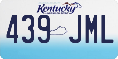 KY license plate 439JML