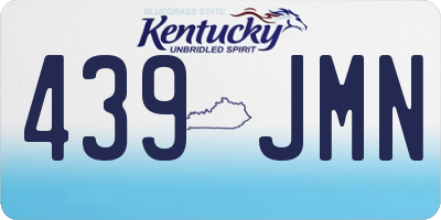 KY license plate 439JMN