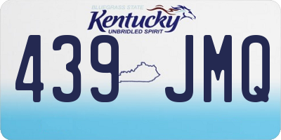 KY license plate 439JMQ
