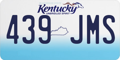 KY license plate 439JMS