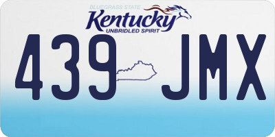 KY license plate 439JMX